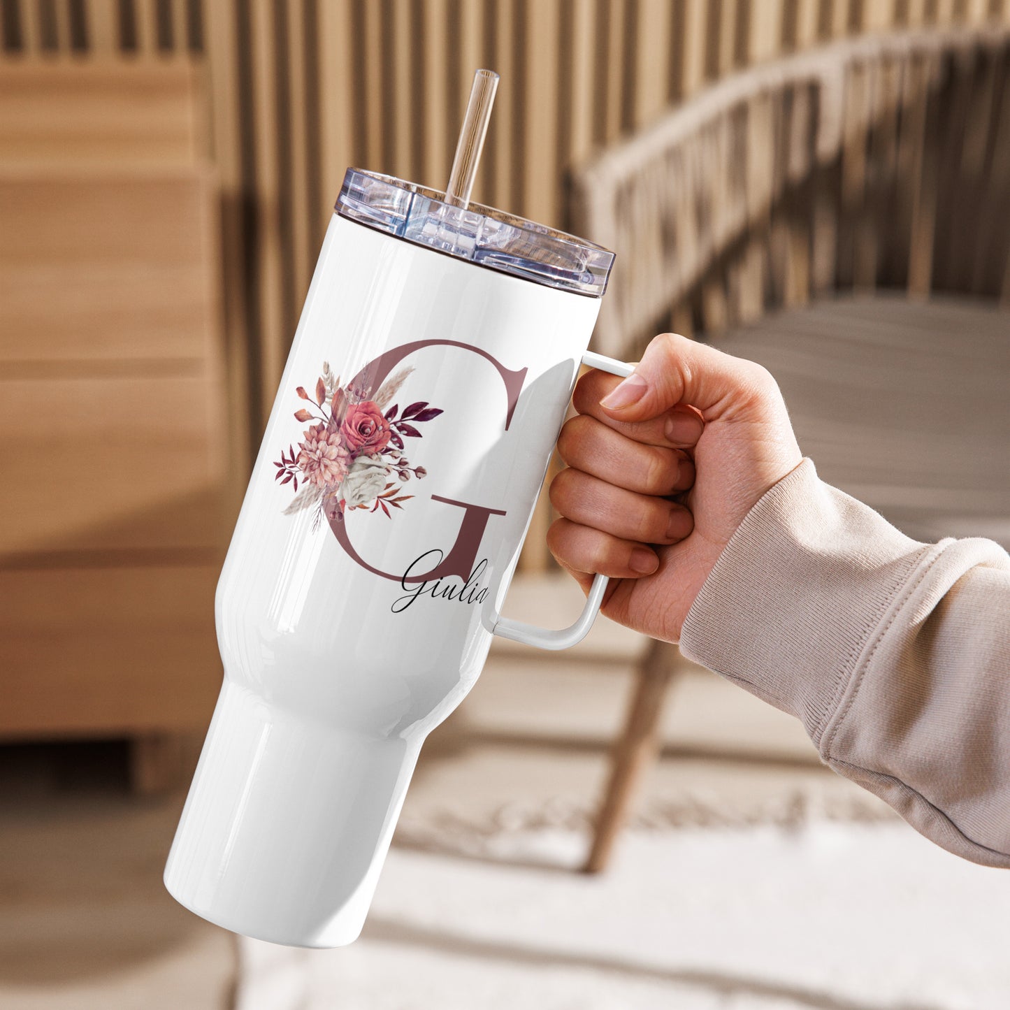 Thermo-Reisebecher mit Griff